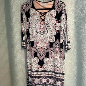 Pink and Black Dress